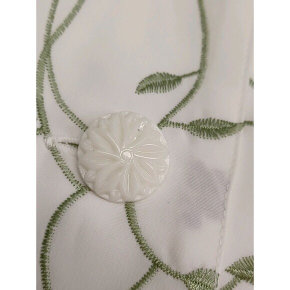 Maggie Sweet/Lily Taylor Green White Floral Suit Set 2 Pc Jacket Skirt Sz 1X - Picture 3 of 9